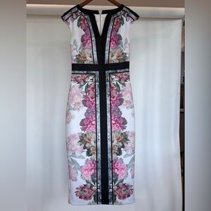 Ted Baker Pink Floral Midi Dress